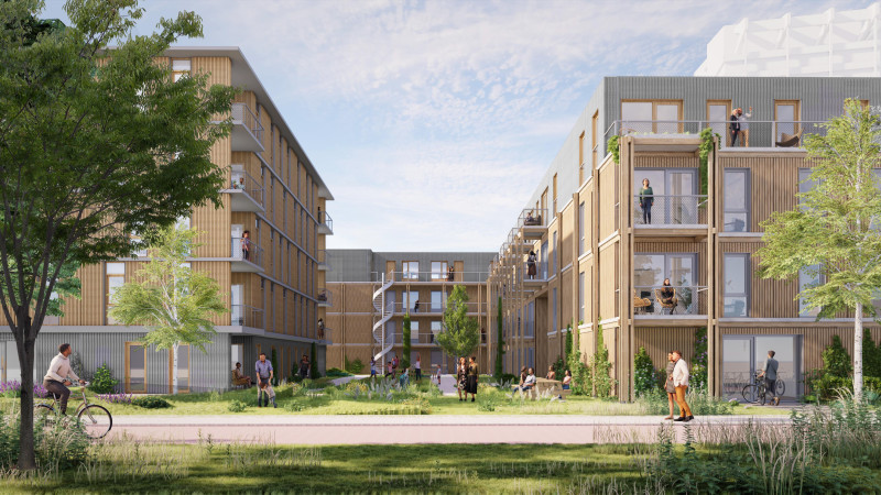 2226 Trudo VB Terrein Render gevels straat Paul de Ruiter Architects