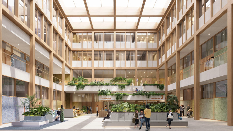 2237 Gerechtsgebouw Almelo Render Atrium Paul de Ruiter Architects en i29 i29