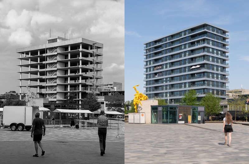 Transformatie Belastingflat Emmen Before and after bw