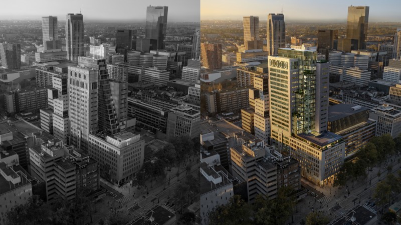 Before and after aerial