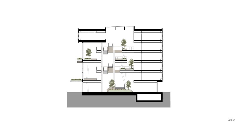 1930 Langeveld Building doorsneden atrium web