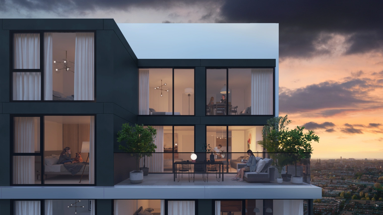 20220421 1420 Waldorp Four Outside Inside 004 Paul de Ruiter Architects