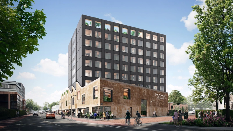 Hotel Mama Shelter Exterior Paul de Ruiter Architects